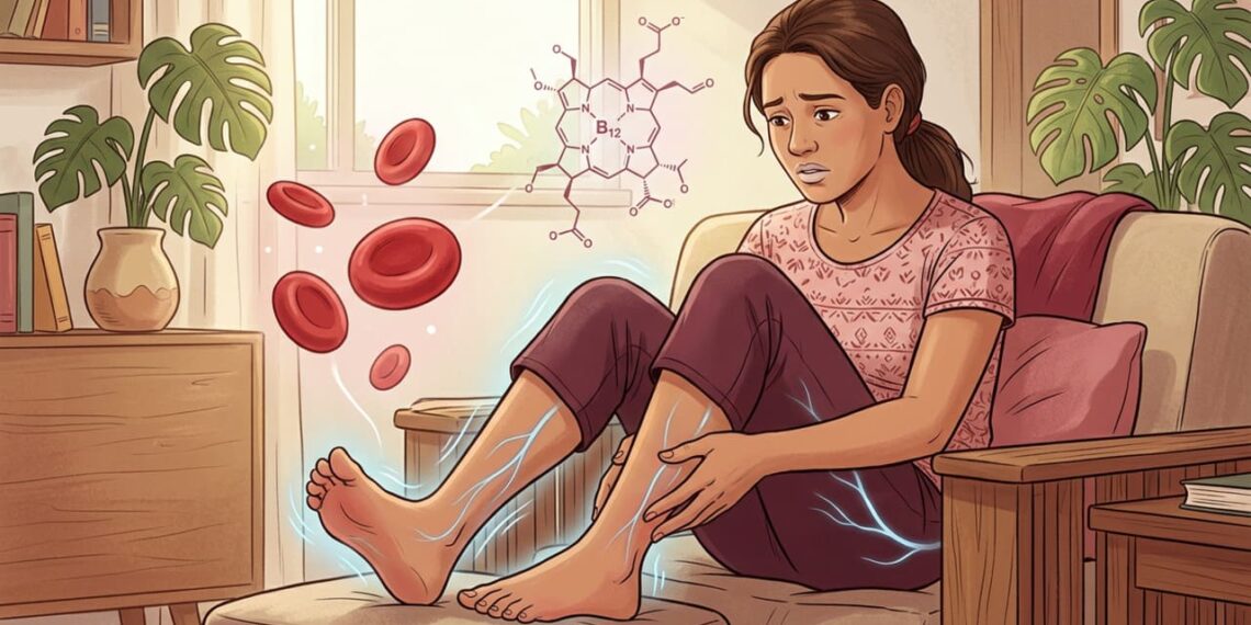 Uma das maneiras de identificar deficiência de vitamina B12 é através da sensação de formigamento nos pés e da palidez nos lábios