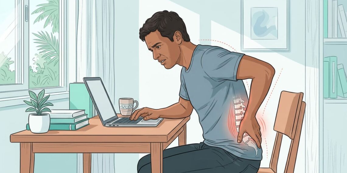 Como é a dor nas costas causada pela postura inadequada e como diferenciá-la de um problema renal ou discal?