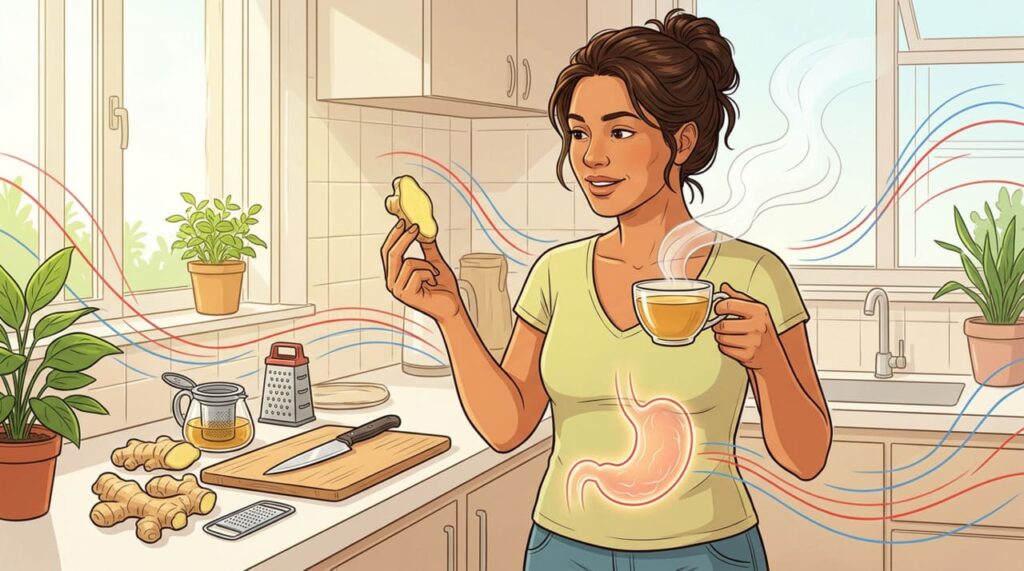 O que o gengibre cru faz ao estômago e à circulação sanguínea