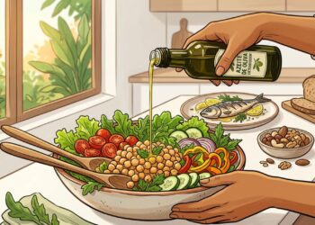 Como a dieta mediterrânea pode proteger o fígado gorduroso e reduzir inflamação metabólica