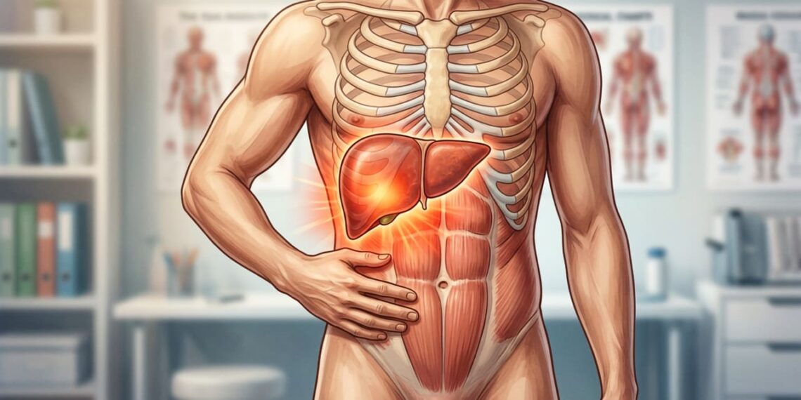 Onde dói quando o seu fígado está sobrecarregado