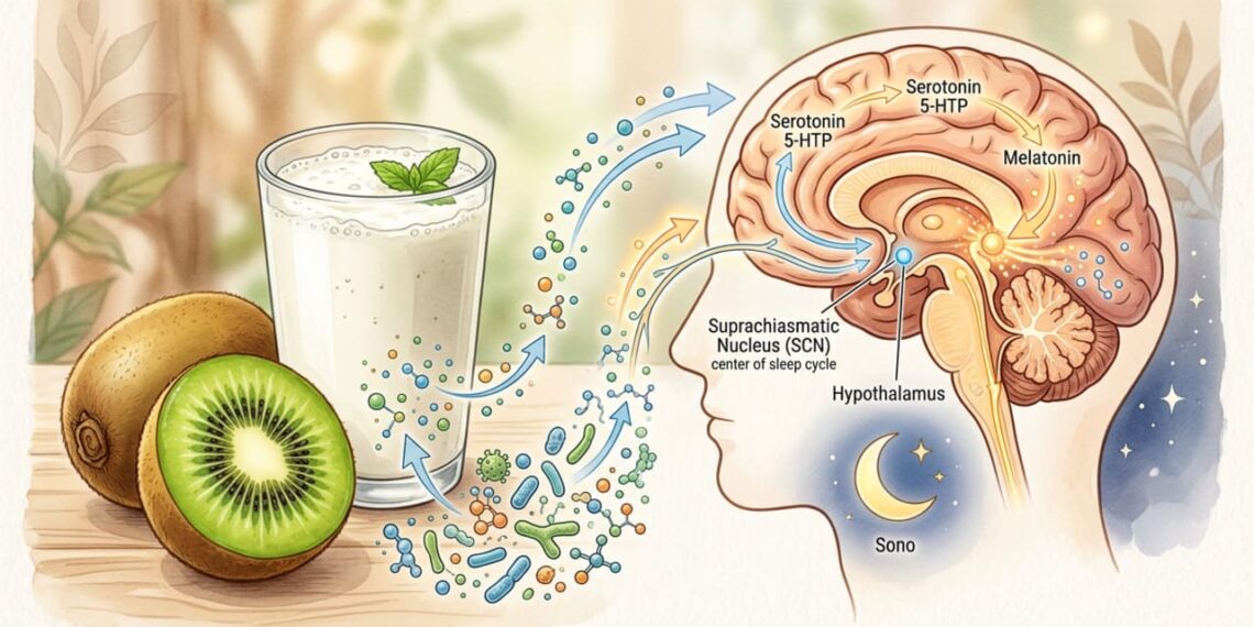 Se você tomar kefir com kiwi, aumentará seus níveis de melatonina e dormirá melhor