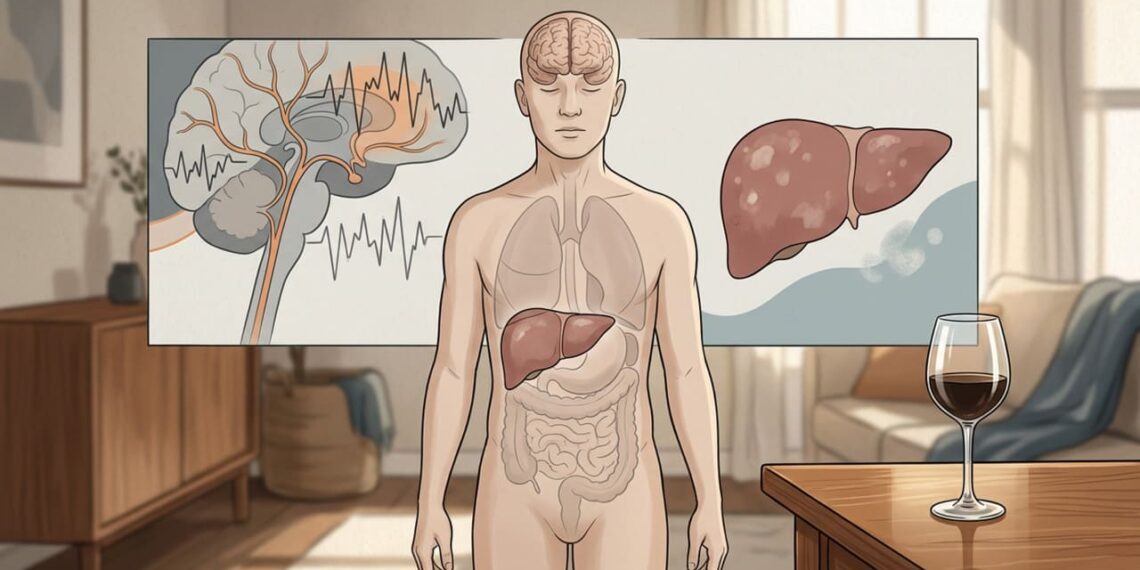 Como o álcool afeta o fígado, o cérebro e o sono?