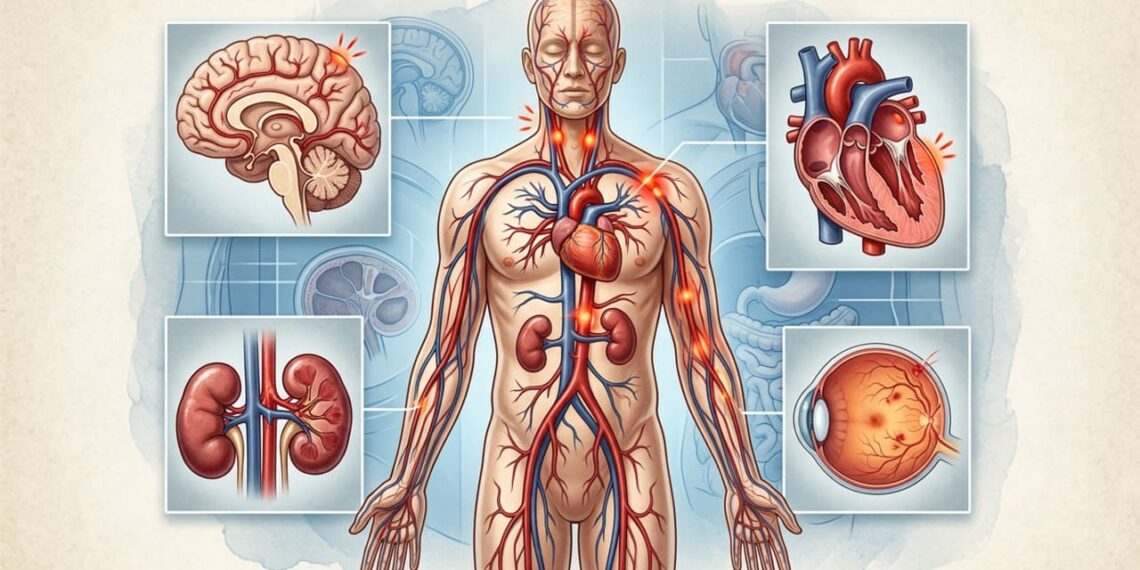 Como a hipertensão afeta os olhos, os rins e a função sexual?