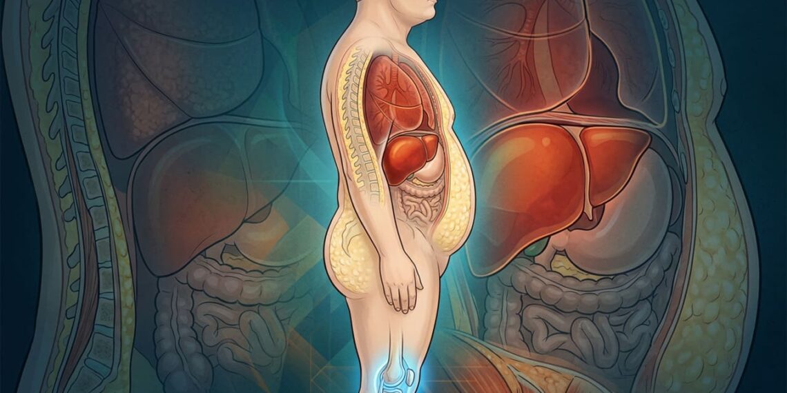 Como a obesidade afeta as articulações, a respiração e a saúde do fígado?
