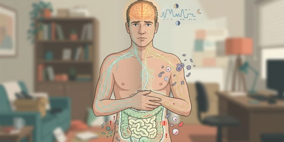 Como o estresse crônico afeta o intestino, a imunidade e o sono?