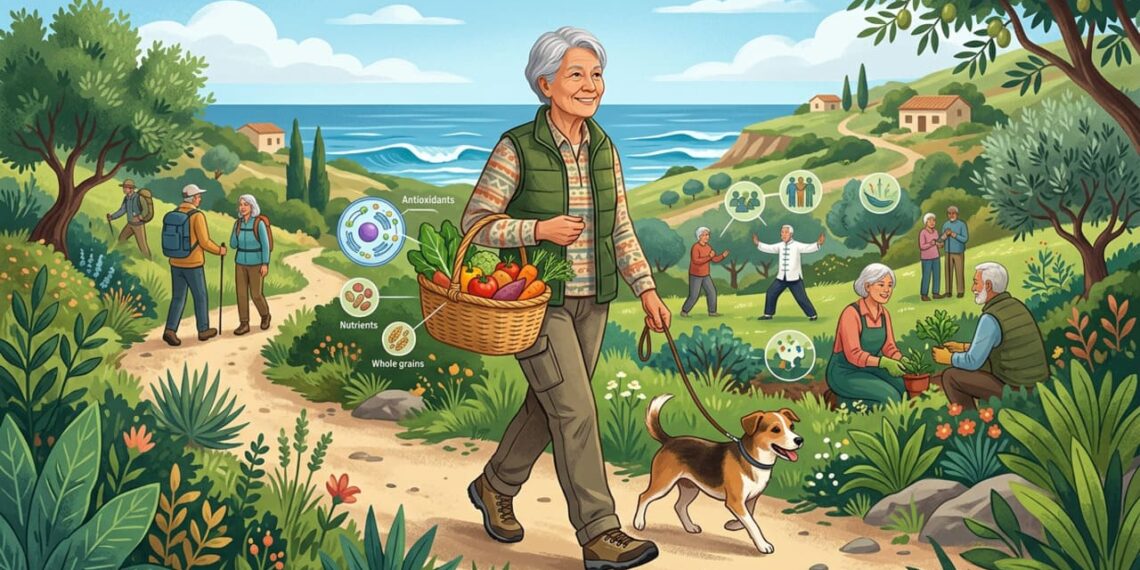 Pessoas que vivem mais tempo se alimentam melhor, caminham mais e mantêm conexões sociais