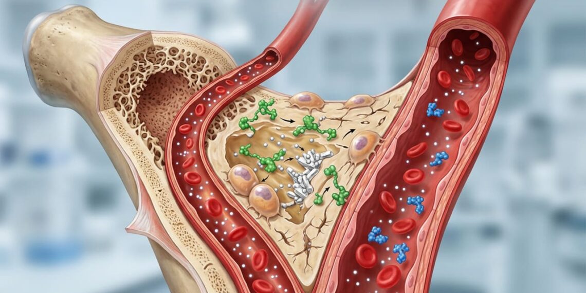 A osteoporose não se deve apenas à falta de cálcio, mas sim à deficiência de vitamina K2, que direciona o cálcio para os ossos e impede seu acúmulo nas artérias