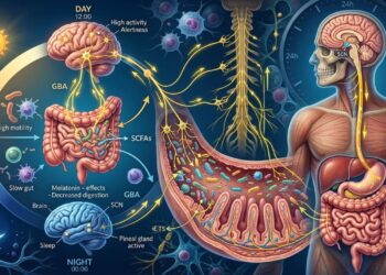 O relógio biológico do intestino ajuda a absorver nutrientes e a regular o humor