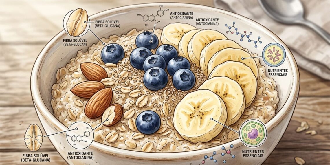 Quais são as propriedades curativas de comer aveia crua com banana em jejum?
