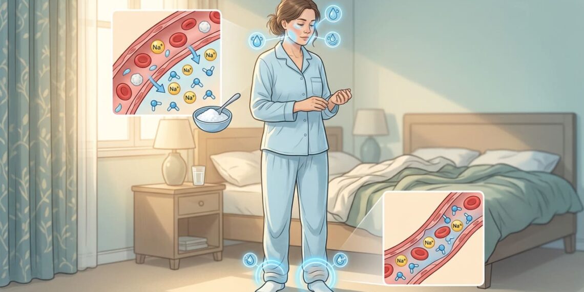 A regra do sal nas refeições para não acordar inchado após os 50