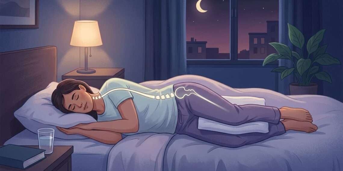 A regra da posição ao deitar para não acordar com dor nas costas após os 50