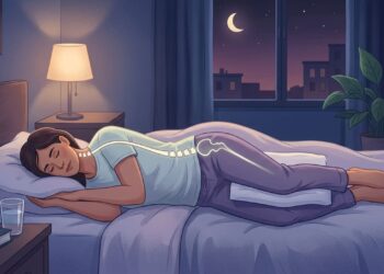 A regra da posição ao deitar para não acordar com dor nas costas após os 50