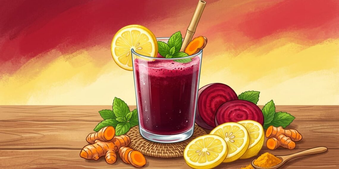 Que suco ajuda a reduzir a inflamação no fígado e como deve ser preparado para potencializar o efeito?