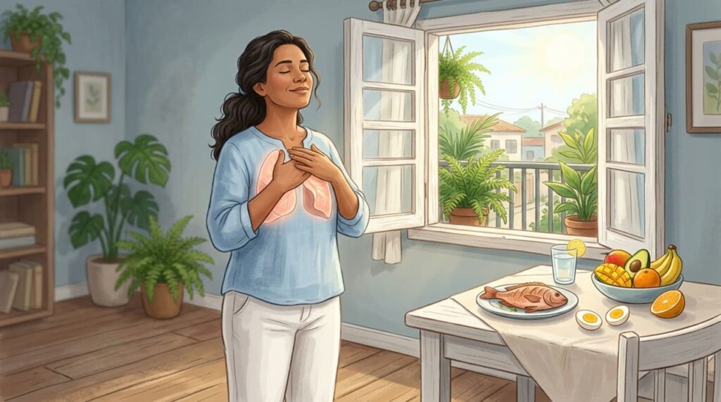 As melhores vitaminas para a saúde dos pulmões e como fortalecer o tecido pulmonar após infecções respiratórias