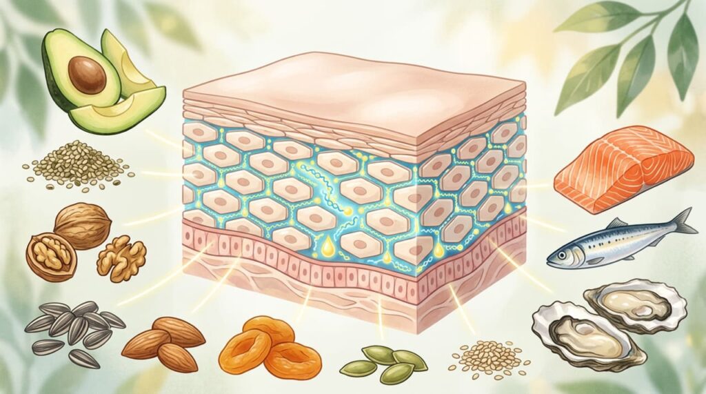 Quais nutrientes estão em falta quando a pele fica seca, descamando e sem viço mesmo com hidratação?