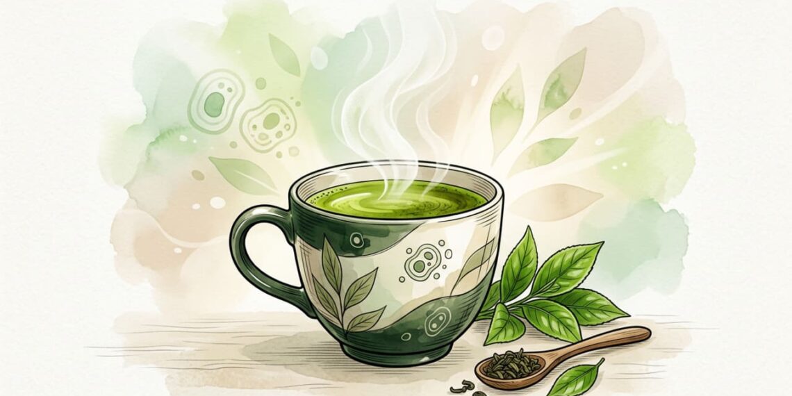 Como os nutrientes do chá verde afetam o controle da inflamação celular a longo prazo
