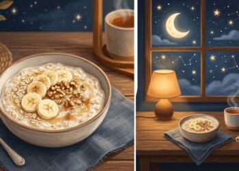 Se você comer banana com aveia antes de dormir, aumentará sua produção de serotonina e acordará mais descansado
