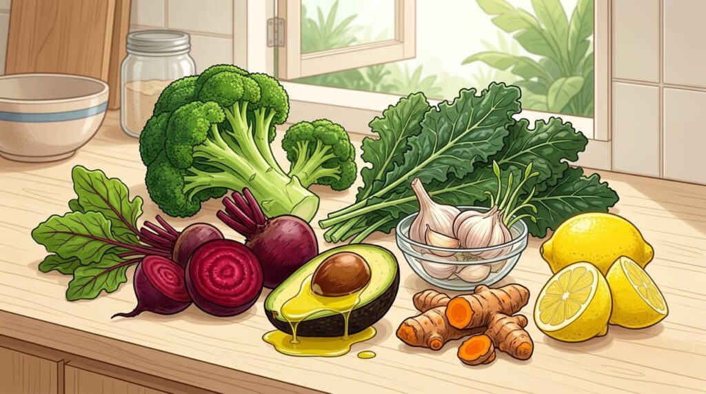 Alimentos que participam da desintoxicação do fígado