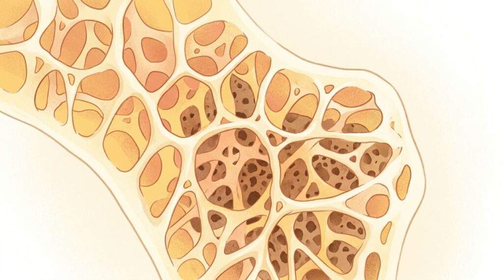 Como a osteopenia enfraquece os ossos ao longo do tempo e como ela difere da osteoporose