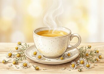 Que chá ajuda a aliviar a inflamação no estômago e como ele deve ser preparado corretamente?