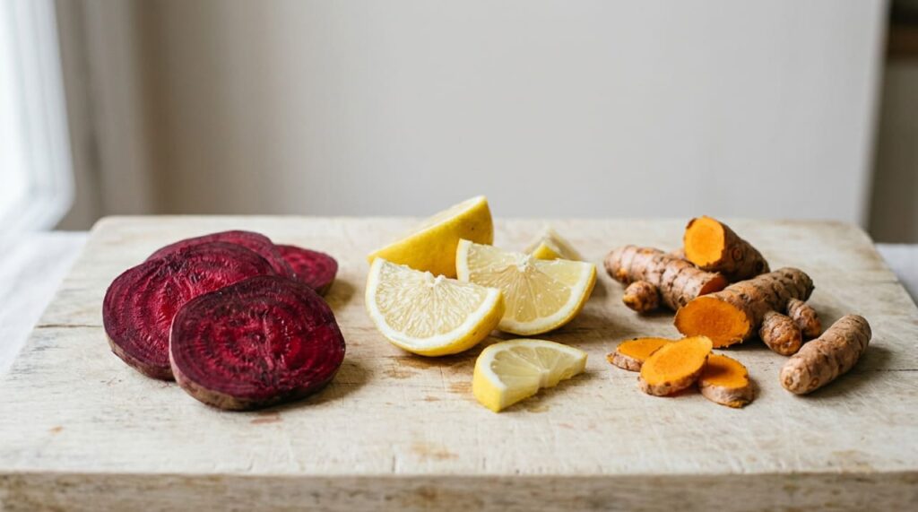 Que suco ajuda a reduzir a inflamação no fígado e como deve ser preparado para potencializar o efeito?