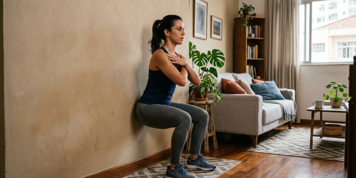 Como ganhar massa muscular em casa com 3 exercícios isométricos para fazer sem pesos