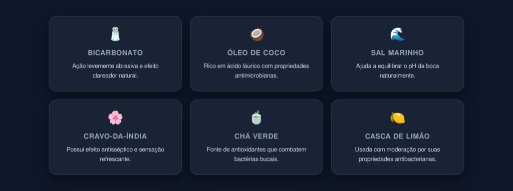 ingredientes naturais