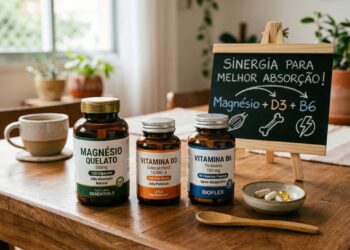 Combinar magnésio com vitamina D e B6 pode aumentar a absorção e melhorar os resultados no organismo