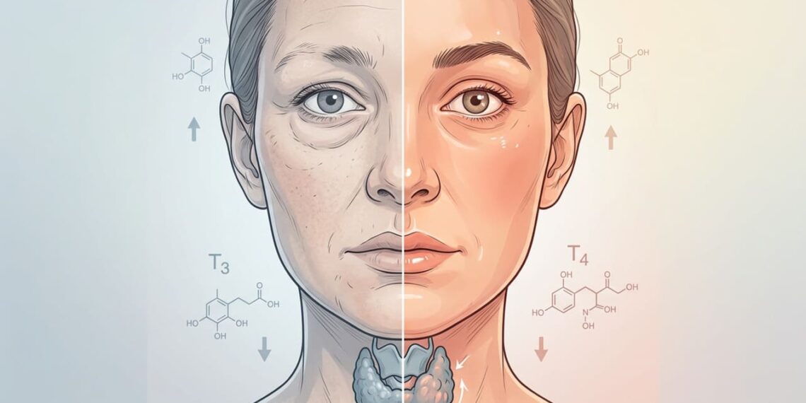 Reconhecendo o desequilíbrio hormonal da tireoide no rosto: veja como a pele, as sobrancelhas e os olhos se alteram