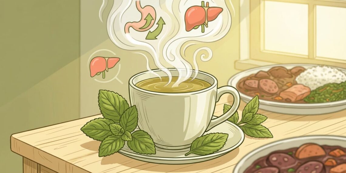 Chá de boldo como aliado da digestão e desintoxicante reconhecido para o fígado