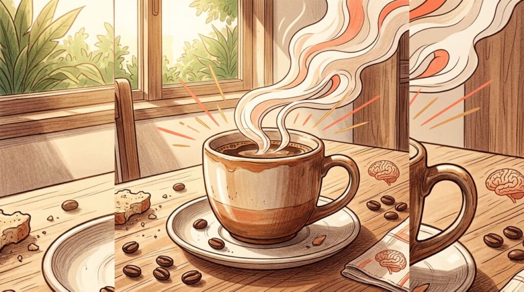 Como o consumo diário de café afeta o sistema nervoso central?