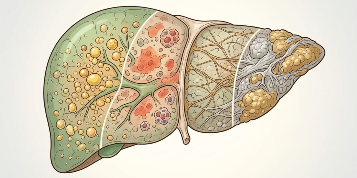 Como a esteatose hepática compromete o fígado ao longo do tempo e como ela difere da cirrose