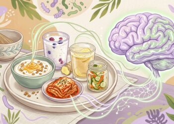 Como o consumo diário de alimentos fermentados afeta o sistema nervoso pelo eixo intestino-cérebro?