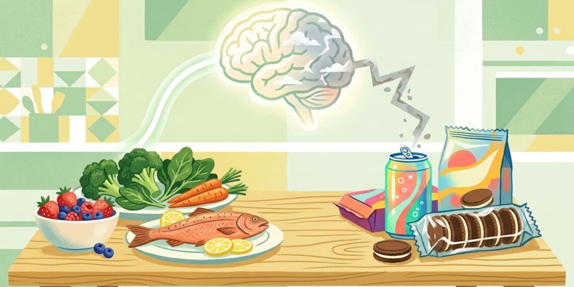 Como o consumo diário de ultraprocessados afeta o sistema nervoso e o humor?