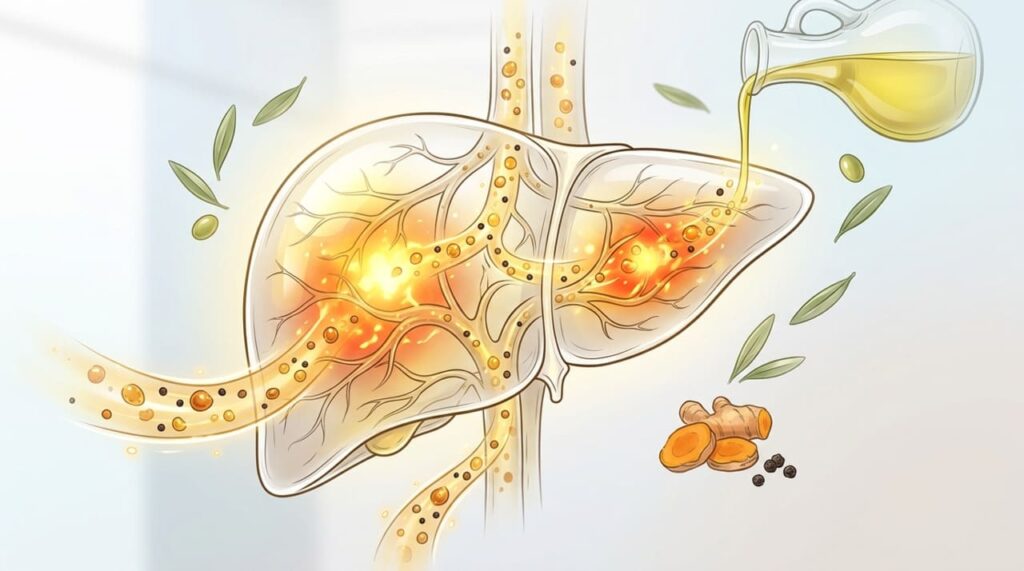 O que a cúrcuma crua faz ao fígado e à inflamação sistêmica