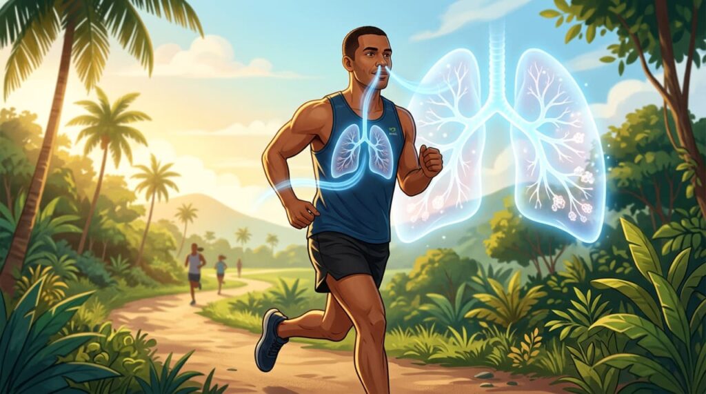 Qual a melhor forma de respirar durante o exercício: pela boca ou pelo nariz? Um pneumologista explica