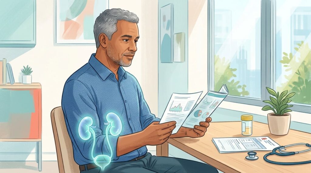 Com que frequência você deve fazer exame de função renal mesmo se sentindo bem?