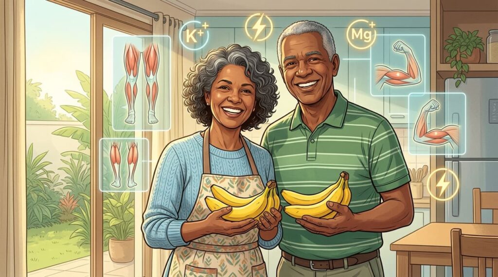 Os benefícios da banana para a energia muscular e a prevenção de cãibras em adultos mais velhos
