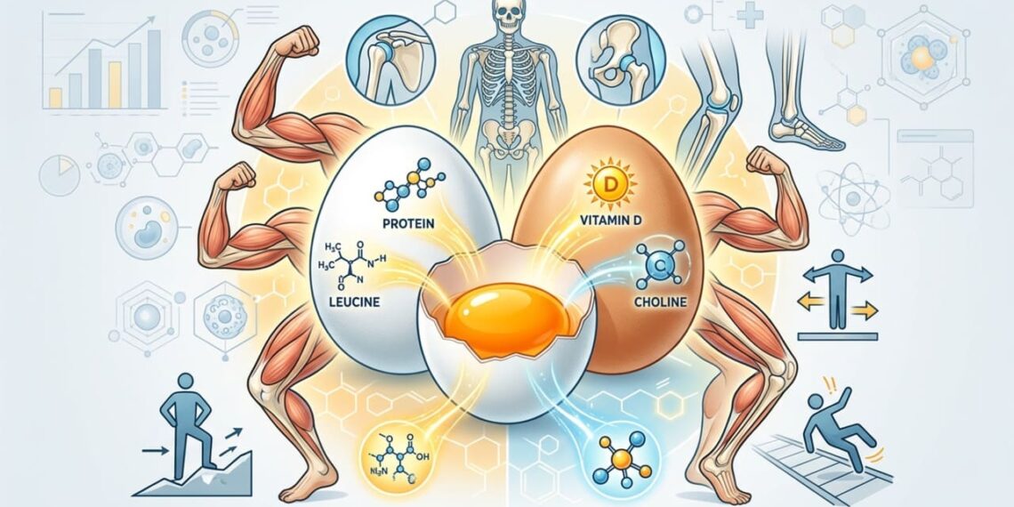 Os benefícios do ovo inteiro para a massa muscular e o equilíbrio de adultos mais velhos