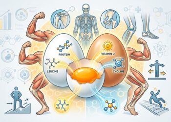 Os benefícios do ovo inteiro para a massa muscular e o equilíbrio de adultos mais velhos