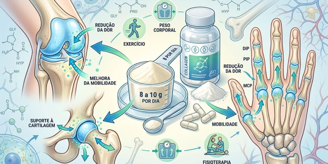 Consumo de peptídeos de colágeno e desgaste articular: qual a quantidade diária recomendada para preservar a cartilagem após os 50 anos
