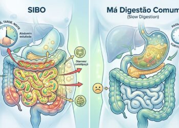 Como é o inchaço severo causado pelo supercrescimento bacteriano no intestino (SIBO) e como diferenciá-lo da má digestão comum