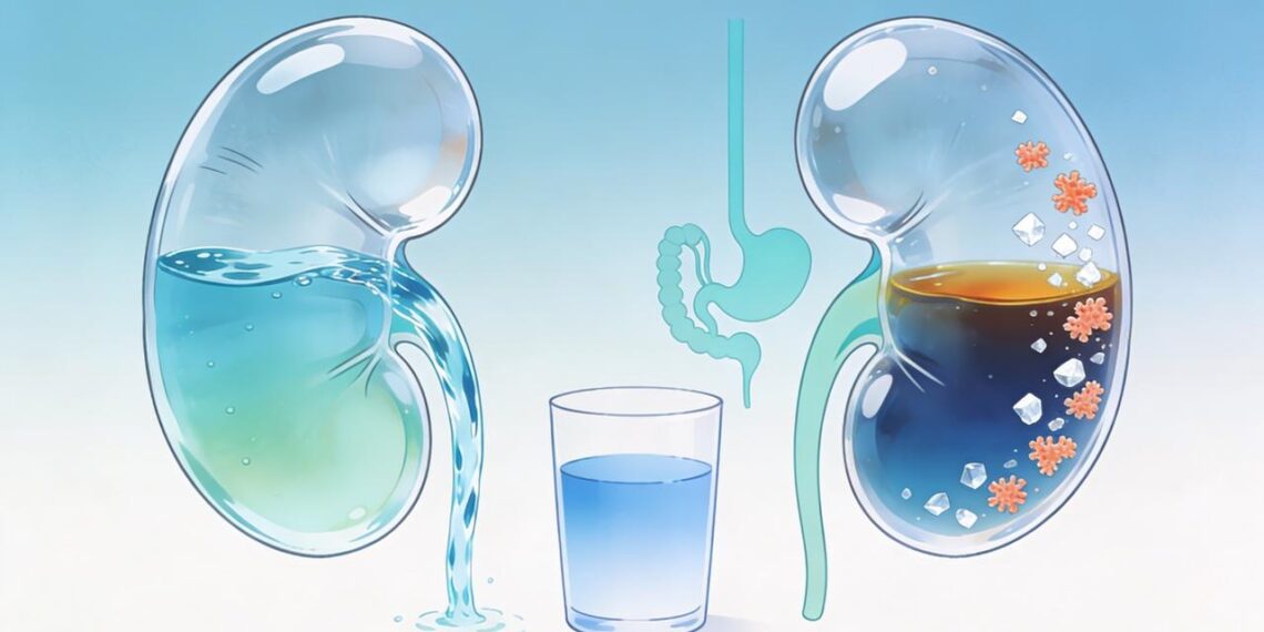 O que acontece com seus rins quando você bebe pouca água todos os dias a longo prazo