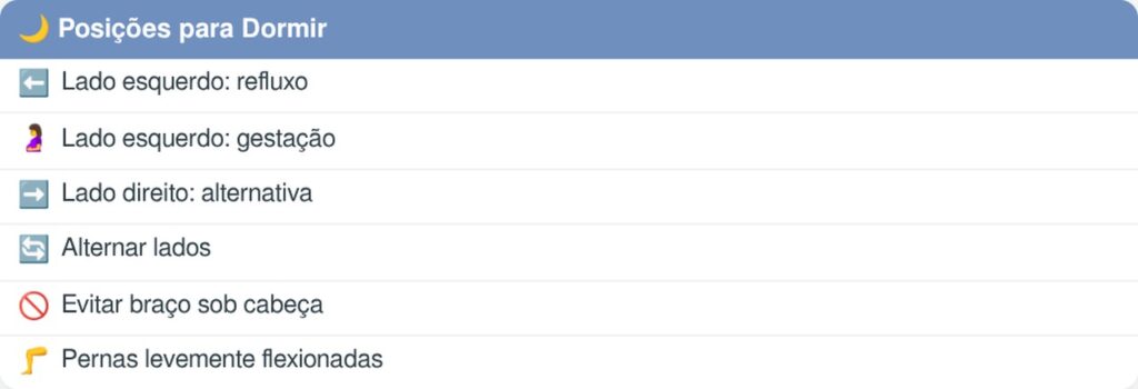posição de dormir