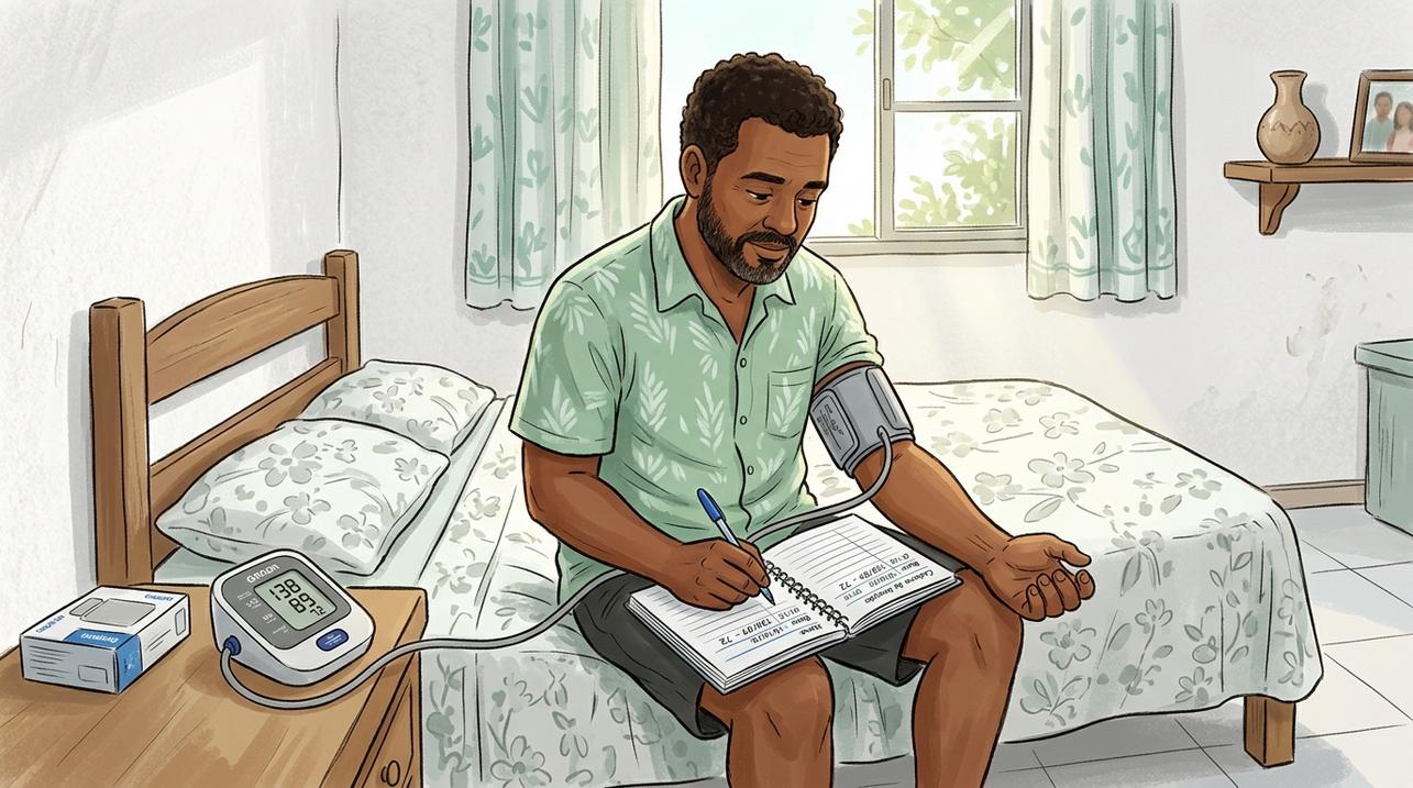 Monitorar a pressão em casa ajuda a identificar hipertensão matinal persistente.