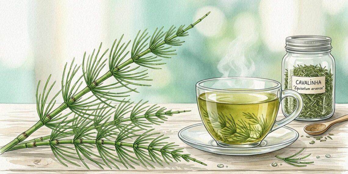 Quais são os benefícios para a saúde das folhas de cavalinha e por que ela é usada na medicina popular há séculos?