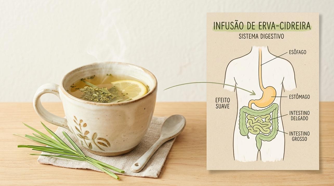 A erva-cidreira também é estudada pelo conforto digestivo leve