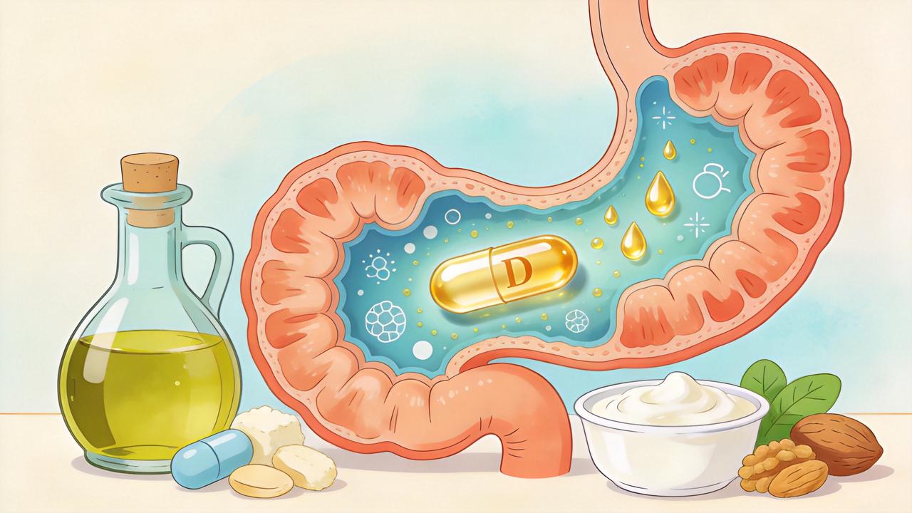 A absorção intestinal da vitamina D depende do contexto da refeição.