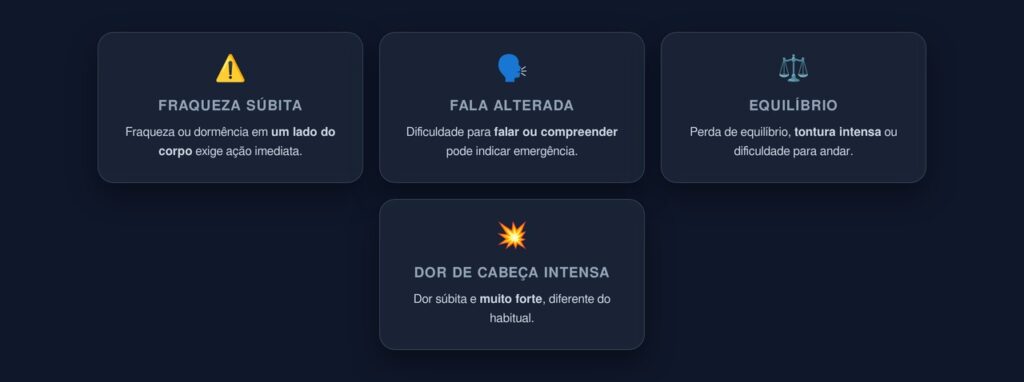 sinais de AVC